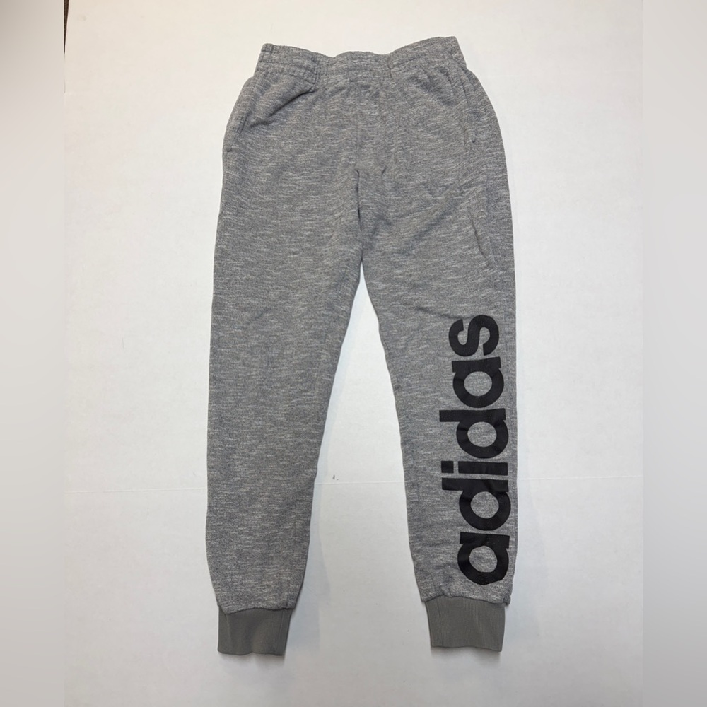 Adidas Boys Large Gray Jogger Sweatpants